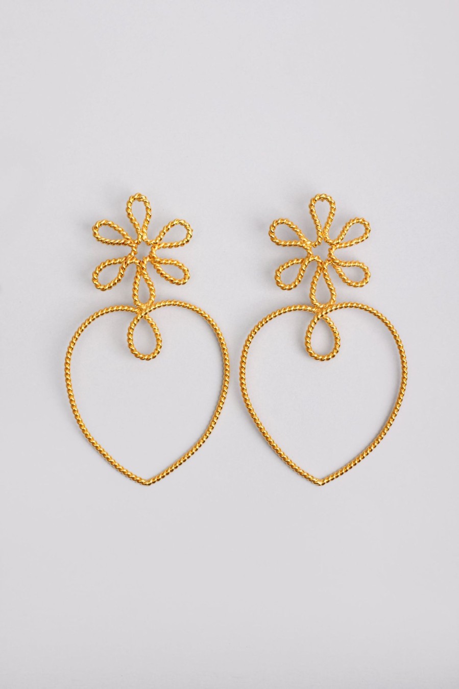 Bijoux Vanina | Boucles D'Oreilles Coeurs Fleurs