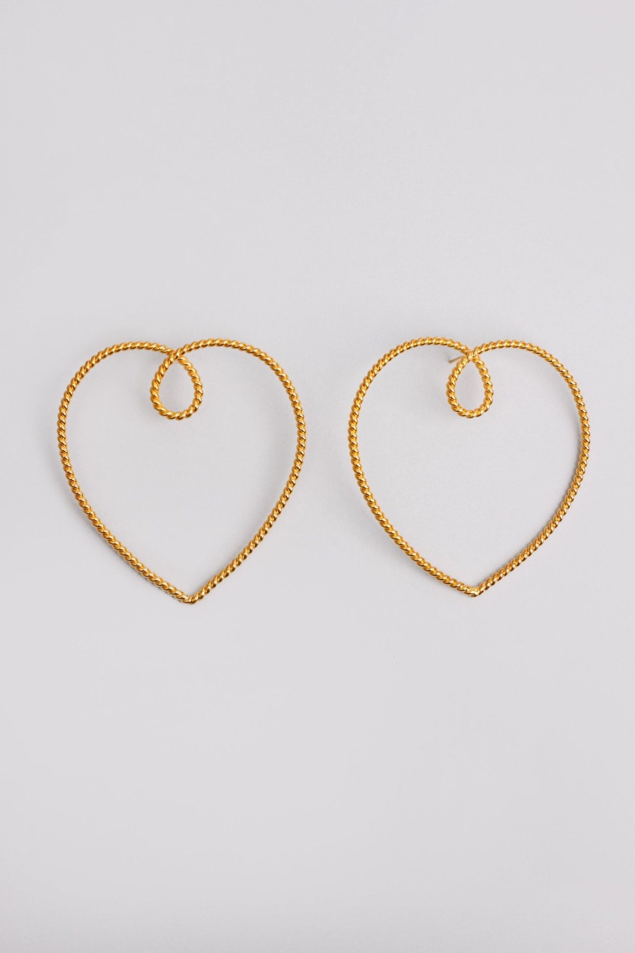 Bijoux Vanina | Boucles D'Oreilles Coeurs D'Or